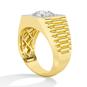Round LG Diamond Ring in White Gold - BH Diamond Center Antwerp