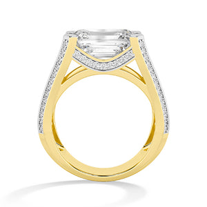 Round Lab-Grown Diamond Ring 18K Gold - Yellow Gold Front