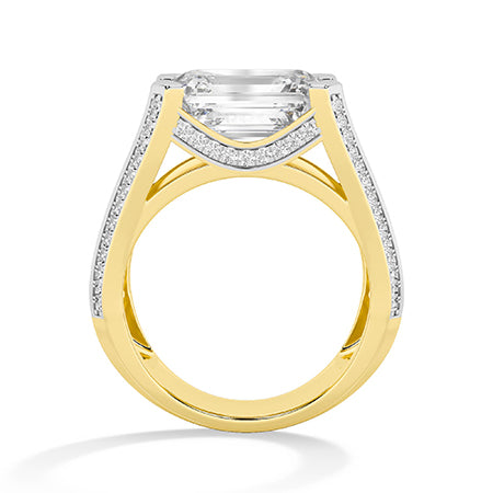 Round Lab-Grown Diamond Ring 18K Gold - Yellow Gold Front