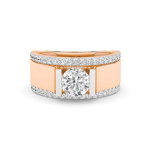 Round LG Diamond Ring in Yellow Gold - BH Diamond Center Antwerp