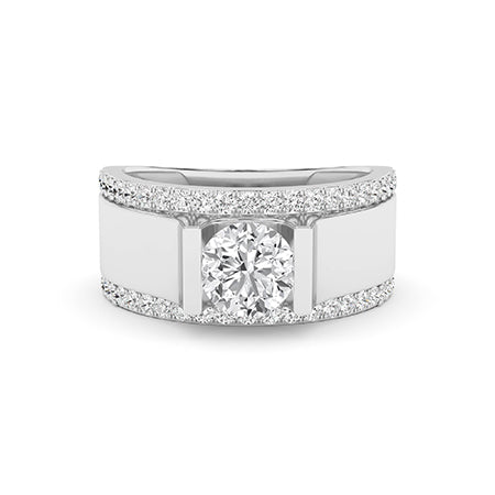 Round LG Diamond Ring in Yellow Gold - BH Diamond Center Antwerp