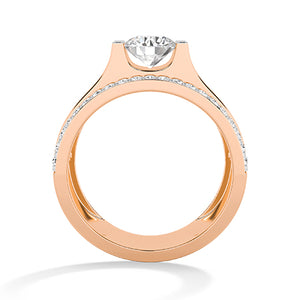Round LG Diamond Ring in White Gold - BH Diamond Center Antwerp