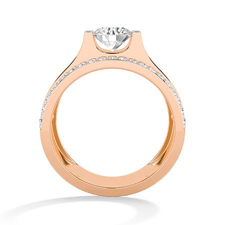 Round LG Diamond Ring in White Gold - BH Diamond Center Antwerp