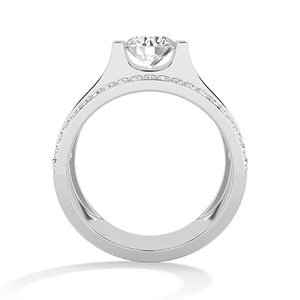 Round LG Diamond Ring in Yellow Gold - BH Diamond Center Antwerp