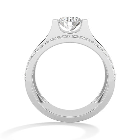 Round LG Diamond Ring in Yellow Gold - BH Diamond Center Antwerp