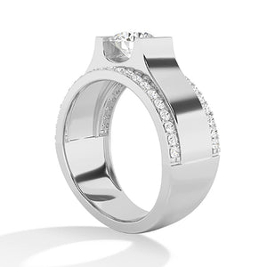 Round LG Diamond Ring in Yellow Gold - BH Diamond Center Antwerp