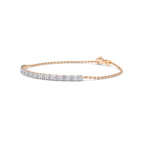 Bracelet en diamant LG rond en or blanc - BH Diamond Center Anvers