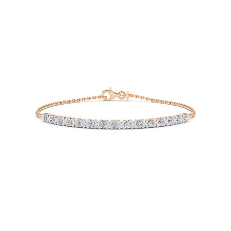 Bracelet en diamant LG rond en or jaune - BH Diamond Center Anvers