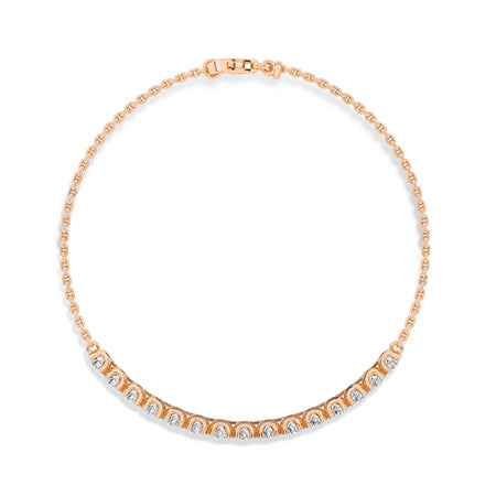 Bracelet en diamant LG rond en or rose - BH Diamond Center Anvers