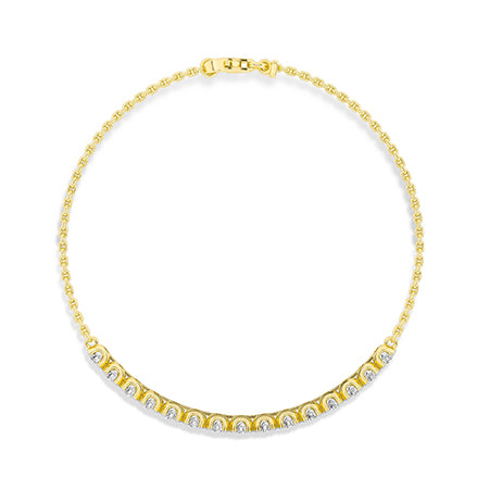 Bracelet en diamant LG rond en or jaune - BH Diamond Center Anvers