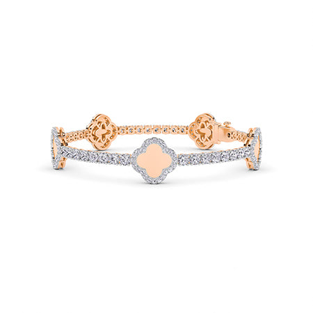 Bracelet en diamant LG rond en or jaune - BH Diamond Center Anvers