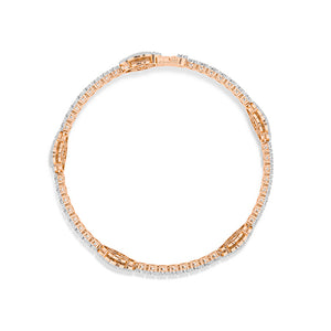 Bracelet en diamant LG rond en or blanc - BH Diamond Center Anvers