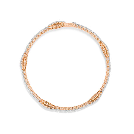 Bracelet en diamant LG rond en or blanc - BH Diamond Center Anvers