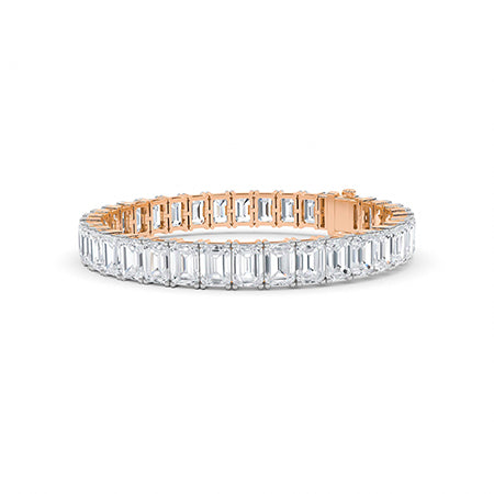 Bracelet en diamant LG émeraude en or jaune - BH Diamond Center Anvers