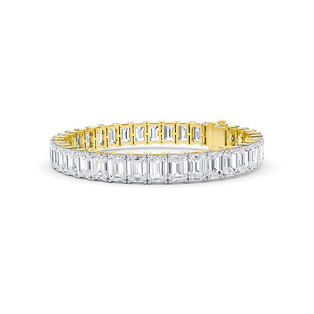 Bracelet en diamant LG émeraude en or blanc - BH Diamond Center Anvers
