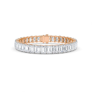 Bracelet en diamant LG émeraude en or jaune - BH Diamond Center Anvers
