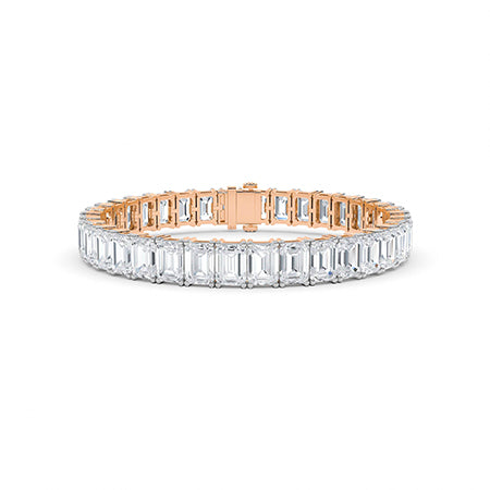 Bracelet en diamant LG émeraude en or jaune - BH Diamond Center Anvers