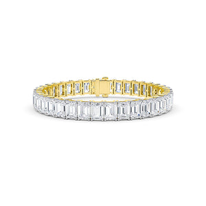 Bracelet en diamant LG émeraude en or jaune - BH Diamond Center Anvers