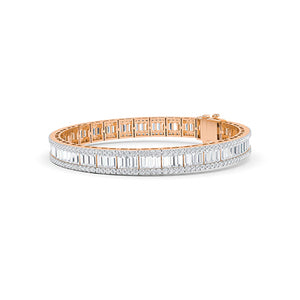 Baguette LG diamanten armband in Witgoud - BH Diamond Center Antwerpen