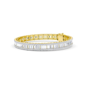Baguette LG diamanten armband in Witgoud - BH Diamond Center Antwerpen