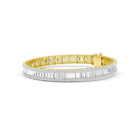 Baguette LG diamanten armband in Witgoud - BH Diamond Center Antwerpen