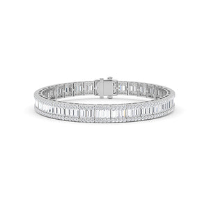 Baguette LG diamanten armband in Witgoud - BH Diamond Center Antwerpen