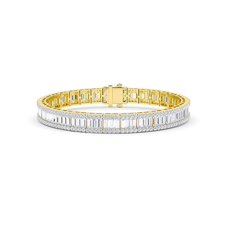 Baguette LG diamanten armband in Witgoud - BH Diamond Center Antwerpen