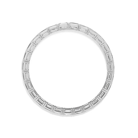 Emerald Lab-Grown Diamond Bracelet 18K Gold - White Gold Top