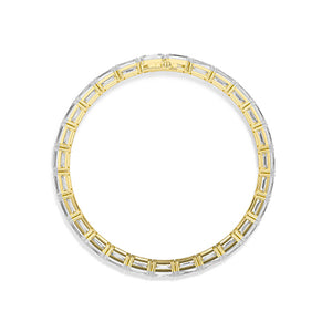 Emerald Lab-Grown Diamond Bracelet 18K Gold - Yellow Gold Top