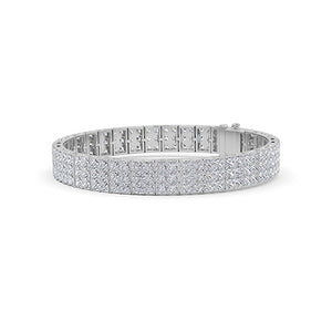 Bracelet en diamant LG princesse en or jaune - BH Diamond Center Anvers