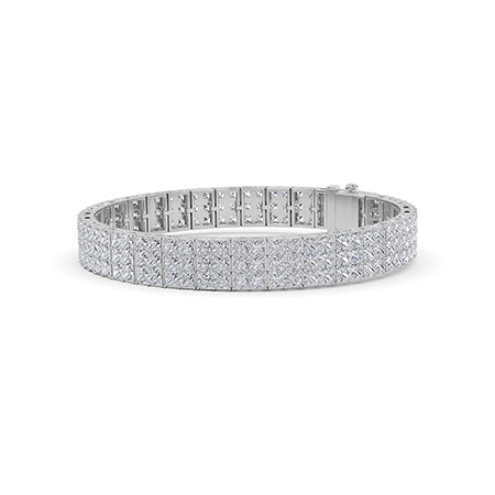 Bracelet en diamant LG princesse en or jaune - BH Diamond Center Anvers