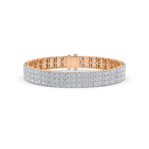 Bracelet en diamant LG princesse en or jaune - BH Diamond Center Anvers