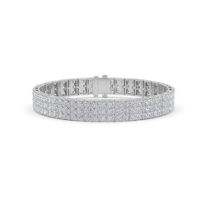 Bracelet en diamant LG princesse en or jaune - BH Diamond Center Anvers