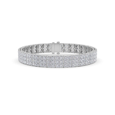 Bracelet en diamant LG princesse en or jaune - BH Diamond Center Anvers