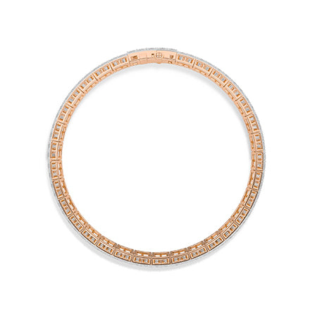 Bracelet en diamant LG princesse en or jaune - BH Diamond Center Anvers