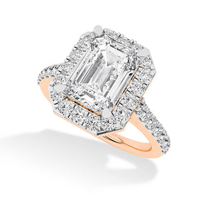 Emerald LG Diamond Ring in White Gold - BH Diamond Center Antwerp