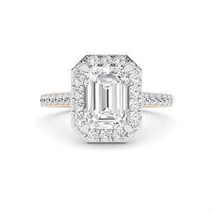Emerald LG Diamond Ring in White Gold - BH Diamond Center Antwerp