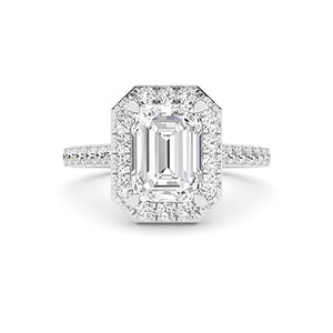 Emerald LG Diamond Ring in White Gold - BH Diamond Center Antwerp