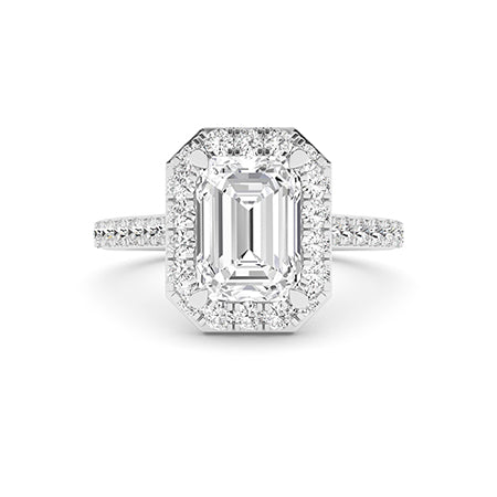 Emerald LG Diamond Ring in White Gold - BH Diamond Center Antwerp