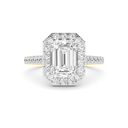 Bague en diamant LG émeraude en or blanc - BH Diamond Center Anvers