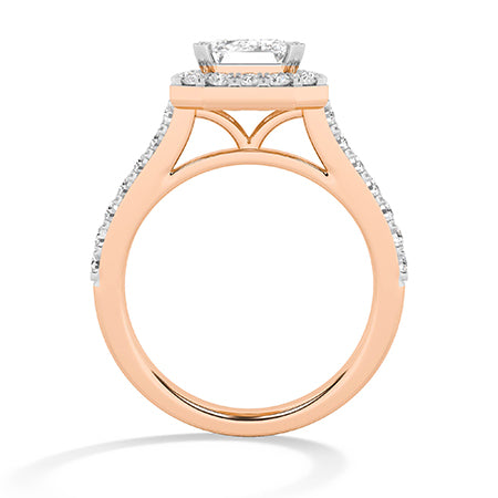 Emerald LG Diamond Ring in Yellow Gold - BH Diamond Center Antwerp