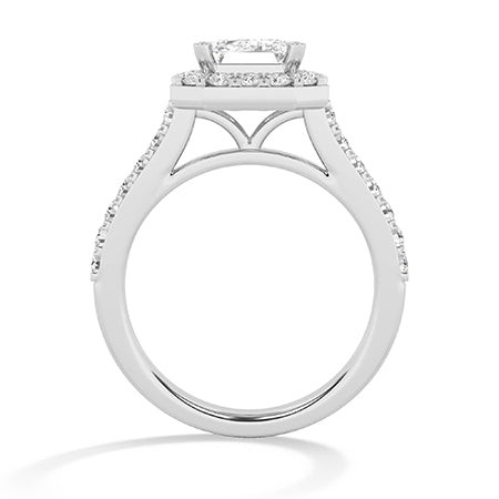 Emerald LG Diamond Ring in White Gold - BH Diamond Center Antwerp