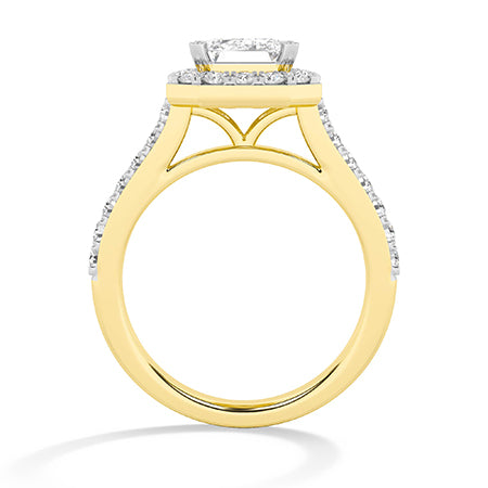 Emerald LG Diamond Ring in White Gold - BH Diamond Center Antwerp