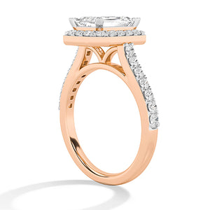 Emerald LG Diamond Ring in White Gold - BH Diamond Center Antwerp