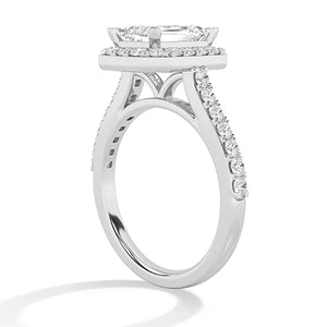 Emerald LG Diamond Ring in White Gold - BH Diamond Center Antwerp