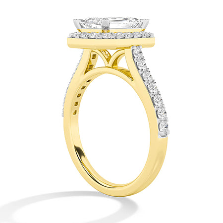 Emerald LG Diamond Ring in White Gold - BH Diamond Center Antwerp