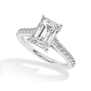 Emerald LG Diamond Ring in Yellow Gold - BH Diamond Center Antwerp