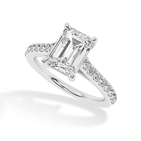 Emerald LG Diamond Ring in Yellow Gold - BH Diamond Center Antwerp