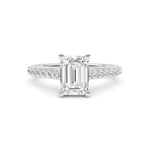 Emerald LG Diamond Ring in Rose Gold - BH Diamond Center Antwerp