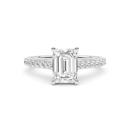 Emerald LG Diamond Ring in Rose Gold - BH Diamond Center Antwerp